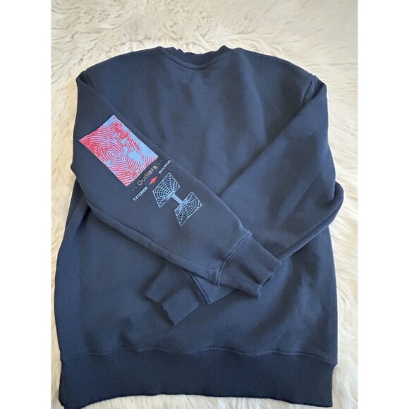 Topman Sweatshirt Mens Small Blue Discovery Crewneck ASOS Pullover - Picture 2 of 7